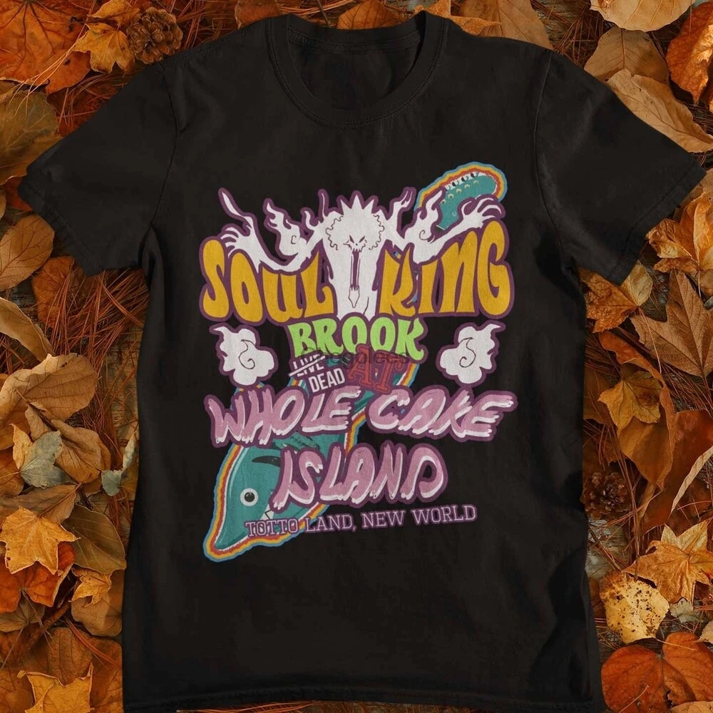 소울 킹 전체 케이크 섬, 토토 랜드 새로운 세계 밀짚 모자 해적 팬을 위한 원피스 선물 애니메이션 만화 티셔츠| | -  Aliexpress
