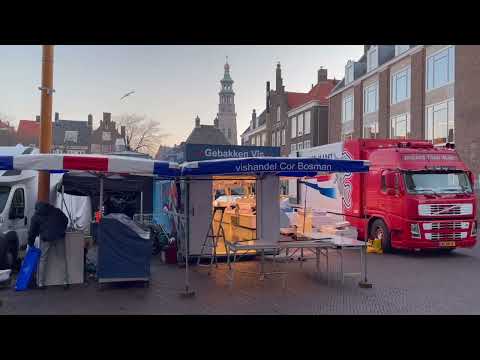 Opbouw Weekmarkt Middelburg, 10 maart 2022