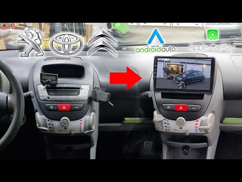 Android Auto/Apple CarPlay Radio Install Peugeot 107, Toyota Aygo, Citroen C1