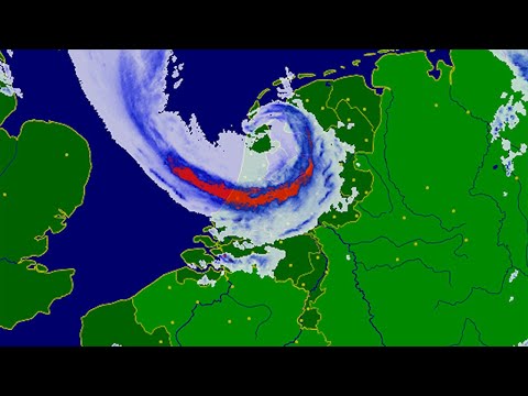 Buienradar timelapse storm | 5 juli 2023 | Zeer zware zomerstorm Poly!